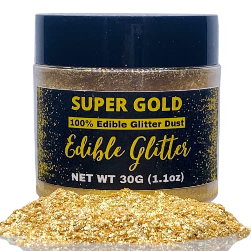 BULK 30G Edible Glitter for Drinks, Cakes, Chocolates, Cookies, Cake  decorating supplies Gold sprink : 롯데ON